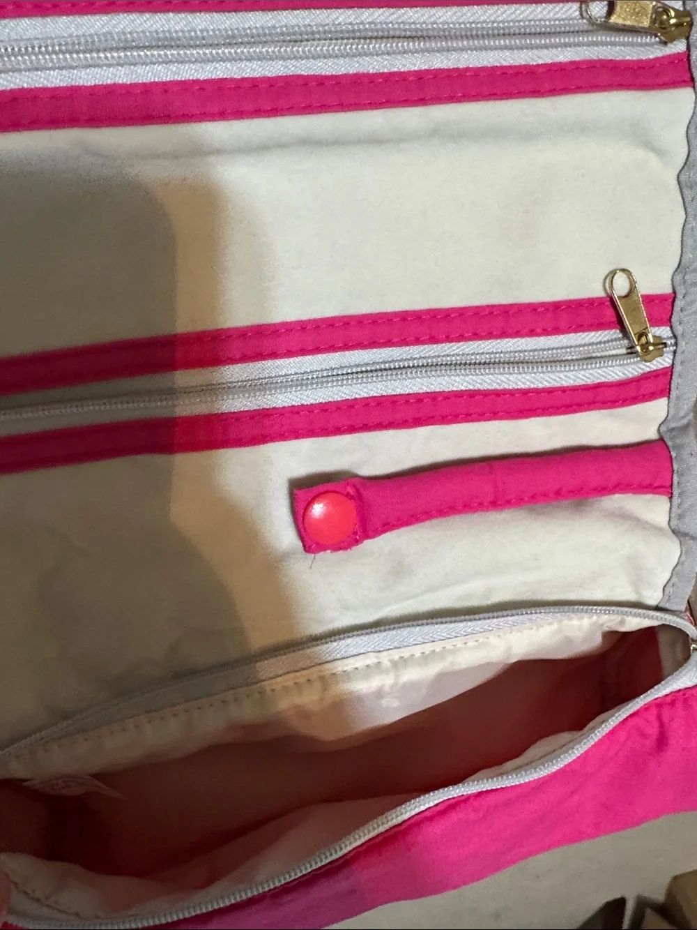 Pink Foldable Jewelry Organizer Pouch